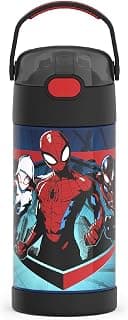 Amazon's Choice: THERMOS FUNTAINER Water Bottle with Straw, 12oz, Spider-Man | Kids Stainless Steel Insulated Water Bottle, Keeps Drinks Cold Longer for School & Play, BPA-Free