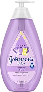 Johnson's Bedtime Baby Bath with Soothing NaturalCalm Aromas, Hypoallergenic & Tear-Free Liquid Baby Bath Formula, No Parabens, Sulfates, Dyes, or Phthalates, 27.1 fl. oz