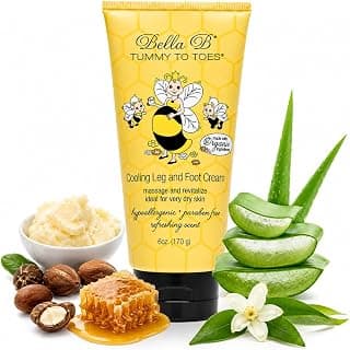 BELLA B Pregnancy Leg And Foot Cream 6 oz - Best Pregnancy Lotion For Feet - Made with Natural Ingredients - Bella B Lotion for Pregnancy Soreness