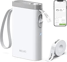 Nelko Label Maker Machine with Tape, P21 Bluetooth Label Printer, Wireless Mini Label Makers with Multiple Templates for School Office Home, White