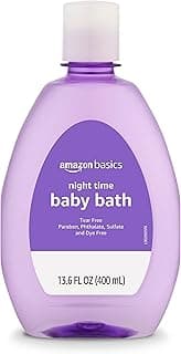 Amazon Basics Tear-Free Night-Time Baby Bath, Soothing, Lightly Scented, 13.6 Fl Oz, 1-Pack (Previously Solimo)