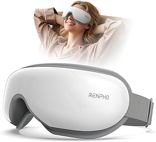 Vibration Massage for Head Tension, Eye Strain, Dry Eyes & Dark Circles, FSA Eligible HSA, White