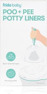 Frida Baby Poo + Pee Potty Liners, Leak-Proof, Super-Absorbent Liners Potty Bags, Fits Most Potty Chairs for Easy Cleanup, 30 Count