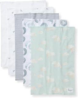 Burt's Bees Baby 100% Organic Cotton Burp Cloths, 17x11.75 in, 5-Pack | Extra absorbent large burp cloths are perfect for catching every messy moment