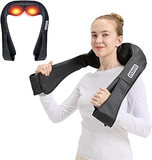 LAOBEN Neck and Shoulder Massager for Shoulder Massage and Neck Massage, Shiatsu Neck Massager with Heat, Shiatsu Back Massager for Office & Home Use, Birthday Gifts for Him Her (Parents/Friends)