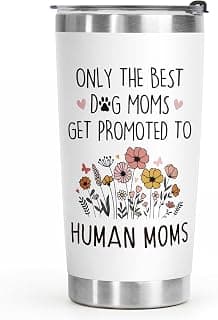 BaubleDazz Mom to be Gift, Pregnancy Gifts for New Mom, First Time Moms, Mama, Mommy To Be, Congrats On Pregnancy Gift for Wife Daughter Friend, Only the Best Dog Moms Get Promoted to Human Moms