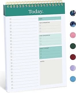 Greenery Sway, 52 Sheets, 9.8" x 6.5" , for Office, Home and school, Daily Task Planning, Notes and Everyday Organization