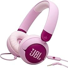 JBL Junior 320 Kids Headphones, Wired, Volume-Limited - Purple | Designed For School And Travel With Built-In Mic, Foldable Design, 3.5Mm Jack, Comfortable Fit And Customizable Stickers