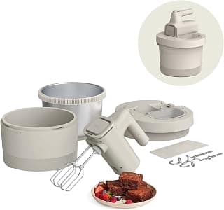bella 3.5 qt Hand & Stand Mixer, Oatmilk