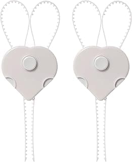 Dreambaby Flexi Lock - Cabinet & Drawer Handle Locks - Cabinet Safety Straps - with Multi-Touch Release System - White - 2 Count (Pack of 1) - Model L185 | Child Proof Cabinet Locks - Multi-touch Release - Flexible Cabinet Safety Straps - Child Safety Cabinet Locks