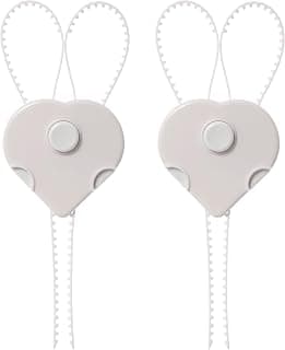 Dreambaby Flexi Lock - Cabinet & Drawer Handle Locks - Cabinet Safety Straps - with Multi-Touch Release System - White - 2 Count (Pack of 1) - Model L185 | Child Proof Cabinet Locks - Multi-touch Release - Flexible Cabinet Safety Straps - Child Safety Cabinet Locks