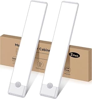 Magnetic, Rechargeable Under Counter Closet Light, Wireless Night Light Bar, 10% to 100% Dimming, USB Cable Included