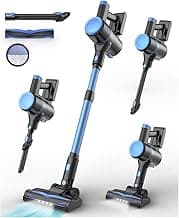 Is It Worth Buying: N8 Cordless Vacuum Cleaner,Lightweight Stick Vacuum with Powerful Suction,2200mAh Battery,40 Mins Runtime,Self-Standing,Rechargeable Vacuum Cleaners for Home Hardwood Floor Carpet Pet Hair (Blue)