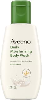 Daily Moisturizing Body Wash, Lightly Scented, 2 fl. oz | For Sensitive, Dry Skin, Prebiotic Oat, Gently Cleanses & Nourishes, Travel-sized