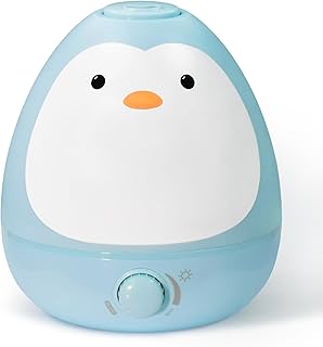 Earnest Living Baby 3-in-1 Cool Mist Humidifier with Essential Oil Diffuser + Nightlight, BPA Free Phenol Free Humidifier for Kids Bedroom, Nursery + Large Rooms, Whisper-Quiet, Auto Shut Off