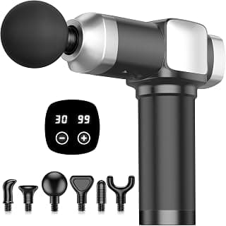 Back Massage for Athletes for Pain Relief,Neck & Shoulder Massager with 30 Speed Levels & 6 Massage Heads,Gift for Men Women