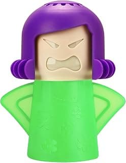 Vented PP figurine releases steam to help soften dried splatters and grease, making routine microwave wipe-down easier