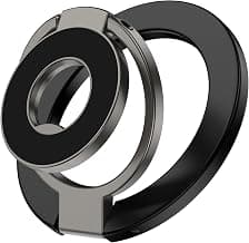 Magnetic Phone Ring Holder for Samsung Galaxy S26 S25 Ultra S25 S24 FE S24 | Removable Magsafe Phone Grip with Kickstand for iPhone Air 17 Pro Max 17e 16e 16 15 14 13 12 Pro Max, Fit Magnetic Car Mount