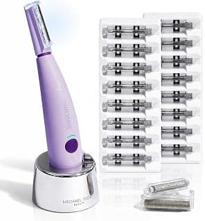 Best Amazon Buy Under: Michael Todd Beauty Sonicsmooth Pro+ Dermaplane Razor for Women Face + Eyebrow Trimmer Dermaplaning System w/LED Light Peach Fuzz Remover -16 Dermaplaning Blades & 2 Microsmooth Exfoliation Tips