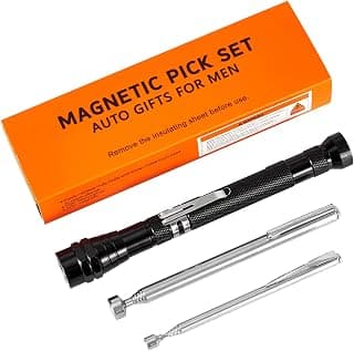 Telescoping Magnet tool, Extendable Neck Magnet Flashlight Tool with LED,Cool Gadgets Mechanic Tool, Gift Box,Christmas Gifts