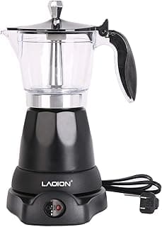 Portable Cafeteras Electricas Modernas, Electric Moka Pot with Detachable Base & Overheat Protection, Coffee Gift