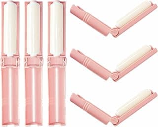 Mini Reusable Lint Roller 6 Pack, Washable Sticky Gel Lint Remover, Pink | Portable & Easy Carry, Foldable Design, Washable Sticky Gel, For Clothes & Luggage, Travel Ready