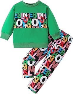 Kid Girl Clothes Letter Graphic Pullover and Leggings Long Sleeve Fall Winter Clothing 2 Piece
