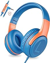 awatrue Kids Headphones Wired Toddler Headphones with Microphone, Over-Ear Headphones, 85/94dB Volume-Limiting, 3.5mm Jack, Foldable On-Ear Design - Safe & Comfortable for Learning & Entertainment