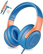 awatrue Kids Headphones Wired - Toddler Headphones with Microphone, Over-Ear Headphones, 85/94dB Volume-Limiting, 3.5mm Jack, Foldable On-Ear Design - Safe & Comfortable for Learning & Entertainment