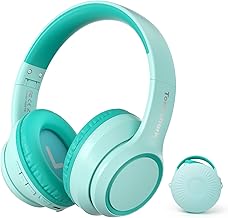 TONOSHARK Kids Bluetooth Headphones with Active Noise Cancelling, Wireless Over-Ear Headphones for Boys Girls, Foldable, Adjustable,40H Playtime, Mic for School Travel (Mint Green)
