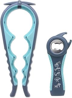 Bottle Opener for Arthritic Hand,Jar Opener for Old People, Children, Women, Those with Weak Hands,Multifunctional Kitchen Gadgets (02-Blue)