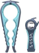 Bottle Opener for Arthritic Hand,Jar Opener for Old People, Children, Women, Those with Weak Hands,Multifunctional Kitchen Gadgets (02-Blue)