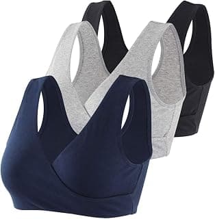KUCI Maternity Nursing Bra Wireless Cotton Breastfeeding Bra for Sleep