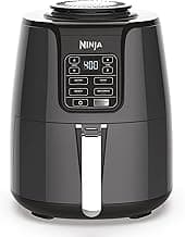 Ninja Air Fryer, 4 Qt Capacity, 4-in-1 Crisp, Roast, Reheat, and Dehydrate, Dishwasher Safe Parts, 105°F-400°F, 1550 Watt, Grey, AF101 | Crisps, roasts, reheats, dehydrates, 1550W, High-gloss finish, Fits 2 lbs fries, Dishwasher-safe
