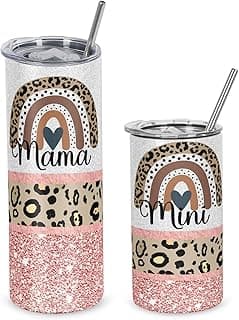 Cosictic Mama & Mini Tumbler Set - Mother's Day Gift for New Moms & Kids