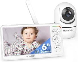 World's First 6" IPS Screen, Private No-WiFi, Pan Tilt Zoom, Night Vision, 1000ft, Easy Setup, 2-Way Talk, VOX, Portable, Mom