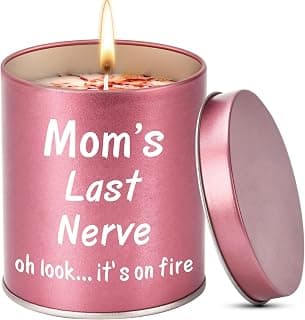 Christmas Stocking Stuffers Birthday Gifts for Mom Funny 9oz Scented Candle | Mothers Day Gifts for Mom from Daughter Son Great ldeas Unique Present New Mother Thanksgiving Adoptive Relieve Floral Candle
