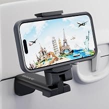 Universal Hands-free Phone Holer with 360° Rotation for Flying, Accessory Travel Must Haves Phone Stand for Desk, Tray Table