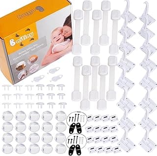 Baby Proofing Kit 85 Pack – Baby Safety Products for Cabinets, Drawers & Outlets, Baby Proofing Cabinets with Locks, Corner Protectors, Outlet Covers & Furniture Anchors – Baby Proof Kit for Home