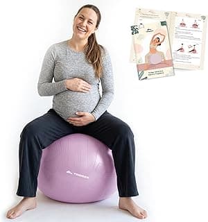 Trideer Pregnancy Ball for Daily Comfort & Labor, Exercise Guide Included