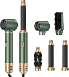 800W Hot Air Styler with Auto-Wrap Curler, Hair Styling Tools for Curling, Straightening, Volumizing & Drying