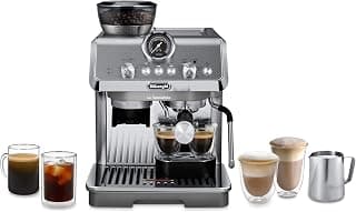 #1 Worldwide Espresso Machine Maker, 4 Preset Recipes, Built-in Grinder, Powerful Milk Frother, Barista Toolkit Included
