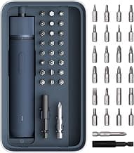 HOTO 25-Piece Upgraded Electric Screwdriver Kit, Cordless Screwdriver | 1/4'' Hex, Magnetic Lid, 1500mAh Rechargeable, LED Light, Ideal for Furniture Assembly, Home Repair, and Garage Projects