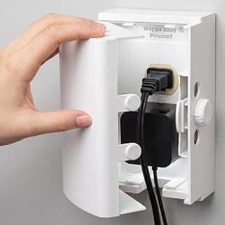 Outlet Cover BOX Baby Proofing (1-Pack) Patented Dual-Lock for Much Better Toddler Proofing, Easy Operation, Simple 3 Step Install with Included Screws. Provides Extra Space Inside for Plugs,Adapters