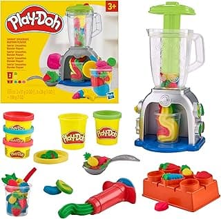 Play Doh Swirlin' Smoothies Toy Blender Playset, Play Kitchen Appliances, Kids Arts and Crafts Toys for 3 Year Old Girls and Boys and Up