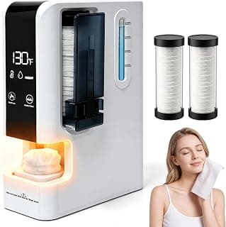 450ml tank,constant 130℉,40 disposable compressed towels for refreshing home spa experience