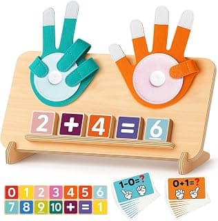Montessori Educational Learning Toys for 3 4 5 Year Old Boys Girls Birthday Gifts, Toddler Preschool Learning Activities, Number Counting Blocks Toys for Kids, Math Manipulatives Counting Toy for 3-5