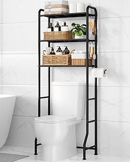 Bathroom, Laundry Room, Small Spaces, Families, Durable Metal, Black, 3 Tier
