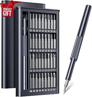 AXTH 37-in-1 Small Precision Screwdriver Set, Stocking Stuffers for Men | Professional S2 Magnetic Mini Repair Tool Kit for Phone, Computer, Watch, Laptop, Macbook, Ring Doorbell, Eyeglass