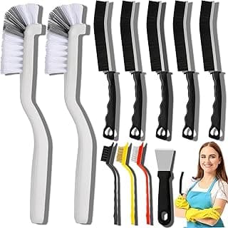 11PCS Crevice Cleaning Brush Set - Hard Bristle Crevice Cleaning Brush Tool, Multifunctional Gap Scrub Brush for Home, Bathroom, Kitchen, Window Track, Bathtub, Vehicle, Faucets, Bowl, Teapot, Cup Use